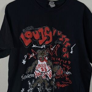 Graphic tee bulls 23 L V Large Hiphop Skate Streetwear